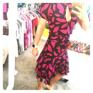 Diane Von Furstenberg Lipstick Print Dress